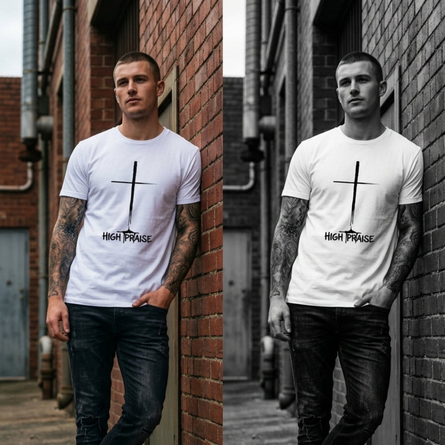 BLEEDING CROSS MEN'S T-SHIRT