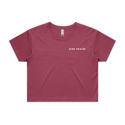 HIGH PRAISE WOMEN'S CROP T-SHIRT