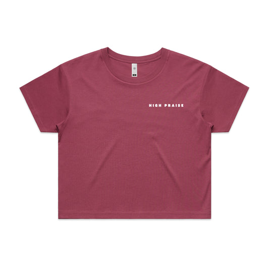 HIGH PRAISE WOMEN'S CROP T-SHIRT